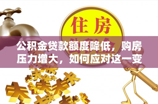 楚雄公积金贷款额度降低，购房压力增大，如何应对这一变化？