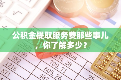 楚雄公积金提取服务费那些事儿，你了解多少？