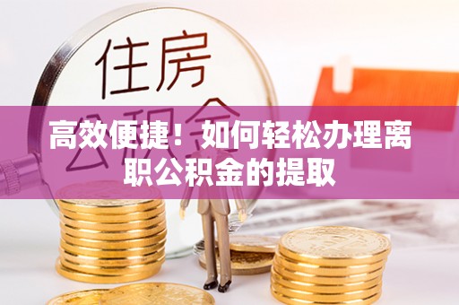 楚雄高效便捷！如何轻松办理离职公积金的提取