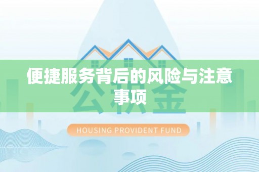 楚雄便捷服务背后的风险与注意事项