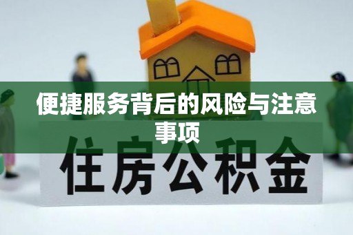 楚雄便捷服务背后的风险与注意事项